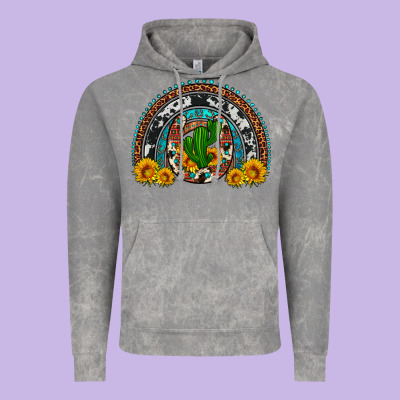 Cactus Sunflower Horseshoe Rainbow Vintage Hoodie Designed By Artiststas