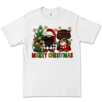 White merry christmas buffalo afro gnomies Premium Tee - FaDigitalArtStudio