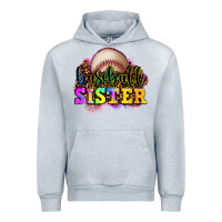 Heather Grey baseball sister Urban Hoodie - OliviaCreatesArt