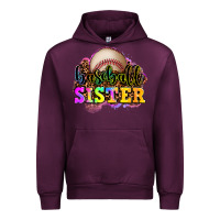 Mauve Wine baseball sister Urban Hoodie - OliviaCreatesArt
