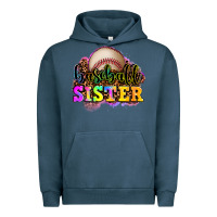 Pigment Midnight Navy baseball sister Urban Hoodie - OliviaCreatesArt