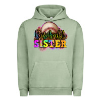 Pigment Oil Green baseball sister Urban Hoodie - OliviaCreatesArt