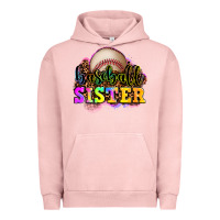 Pigment Salmon baseball sister Urban Hoodie - OliviaCreatesArt