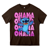 Chocolate Brown ohana stitch Heavy Core Tee - Zillion Design Studio