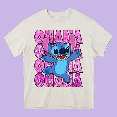 Ohana Stitch Heavy Core Tee Designed By Zillion Design Studio