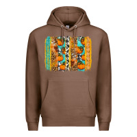 Chestnut Fall Pumpkin brushstrokes Premium Hoodie - NancyCooperArtShop