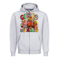 Heather Grey cinco de mayo truck Zipper Hoodie - LillyAllenDesigns