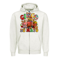 Oatmeal Heather cinco de mayo truck Zipper Hoodie - LillyAllenDesigns