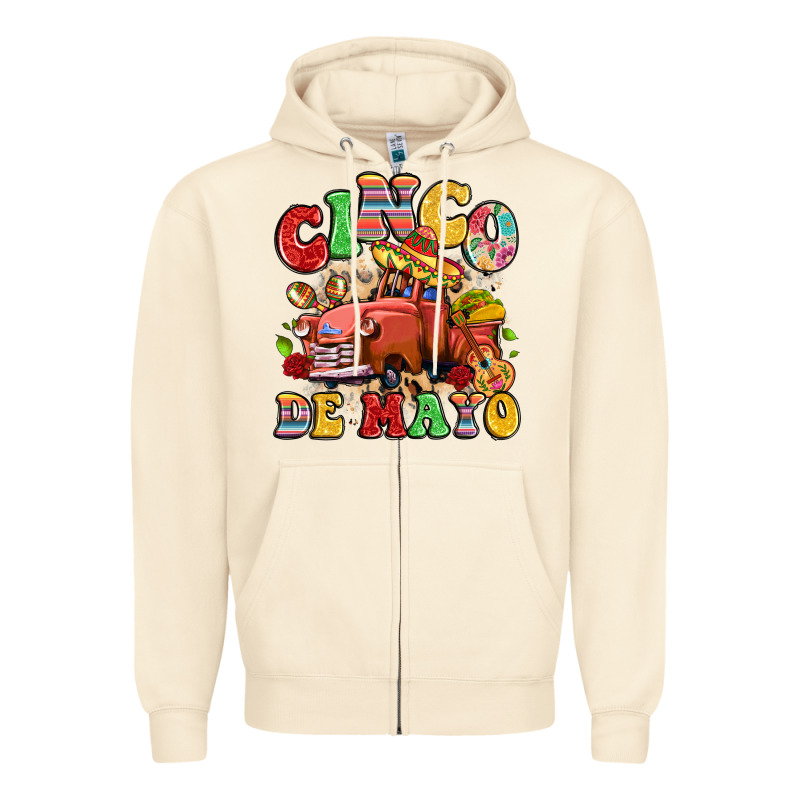 Cinco De Mayo Truck Zipper Hoodie by LillyAllenDesigns | Teevron