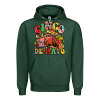 Sports Green cinco de mayo truck Zipper Hoodie - LillyAllenDesigns