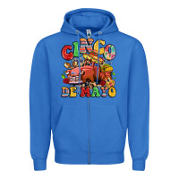 True Royal cinco de mayo truck Zipper Hoodie - LillyAllenDesigns