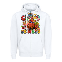 White cinco de mayo truck Zipper Hoodie - LillyAllenDesigns