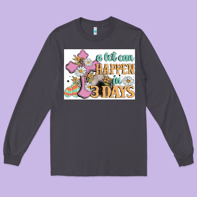 A Lot Can Happen In 3 Days Long Sleeve Tee Designed By Maliassmallbusiness