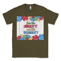 Army Green see the ability not the disability Classic Tee - MaliasSmallBusiness