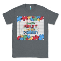 Charcoal Heather see the ability not the disability Classic Tee - MaliasSmallBusiness