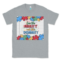 Heather Grey see the ability not the disability Classic Tee - MaliasSmallBusiness