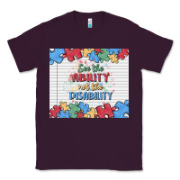 Plum see the ability not the disability Classic Tee - MaliasSmallBusiness