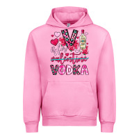 Fuchsia Pink v is for vodka Urban Hoodie - OliviaCreatesArt