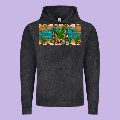 Cactus Sunflower Horseshoe License Plate Vintage Hoodie Designed By Artiststas