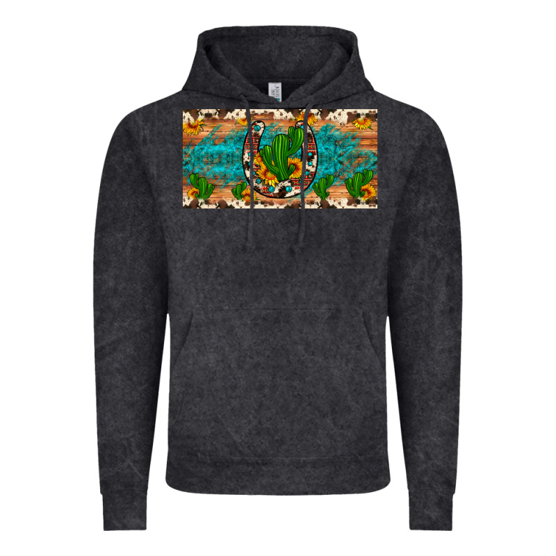 Cactus Sunflower Horseshoe License Plate Vintage Hoodie by Artiststas | Teevron
