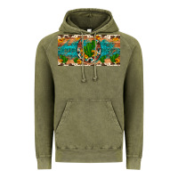 Vintage Olive cactus sunflower horseshoe license plate Vintage Hoodie - Artiststas
