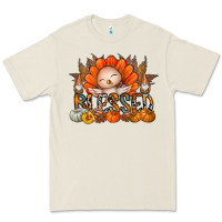 Bone Thanksgiving Turkey Pumpkin Blessed Premium Tee - CowhideDigitalArt