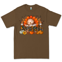 Cacao Thanksgiving Turkey Pumpkin Blessed Premium Tee - CowhideDigitalArt