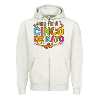 Oatmeal Heather my first cinco de mayo Zipper Hoodie - LillyAllenDesigns