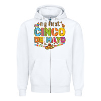 White my first cinco de mayo Zipper Hoodie - LillyAllenDesigns
