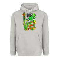 Moon Dust st.patrick love with clover Heavyweight Hoodie - NancyCooperArtShop