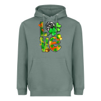 Sage st.patrick love with clover Heavyweight Hoodie - NancyCooperArtShop