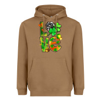 Toasted Coconut st.patrick love with clover Heavyweight Hoodie - NancyCooperArtShop