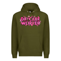 Army Green Breast Cancer Daycare Worker Premium Hoodie - texasbilliewilder