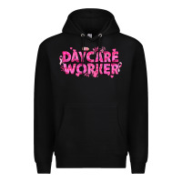 Black Breast Cancer Daycare Worker Premium Hoodie - texasbilliewilder