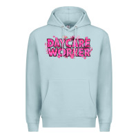 Blue Mist Breast Cancer Daycare Worker Premium Hoodie - texasbilliewilder
