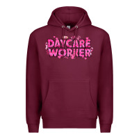 Burgundy Breast Cancer Daycare Worker Premium Hoodie - texasbilliewilder