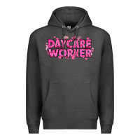 Charcoal Heather Breast Cancer Daycare Worker Premium Hoodie - texasbilliewilder