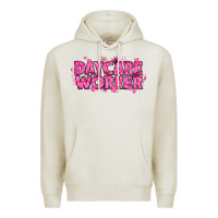 Oatmeal Heather Breast Cancer Daycare Worker Premium Hoodie - texasbilliewilder