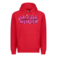 Red Breast Cancer Daycare Worker Premium Hoodie - texasbilliewilder