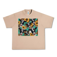 Burro western leopard sunflower black and white  cow Urban Heavy Tee - BarkalooDesign