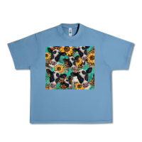 Pebble Blue western leopard sunflower black and white  cow Urban Heavy Tee - BarkalooDesign