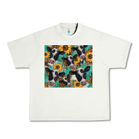 Pistachio western leopard sunflower black and white  cow Urban Heavy Tee - BarkalooDesign