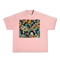 Salmon western leopard sunflower black and white  cow Urban Heavy Tee - BarkalooDesign