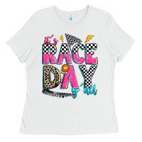 White it's race day y'all Ladies Tee - Zillion Design Studio