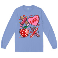 Colony Blue valentine xoxo teacher Long Sleeve Tee - MaliasSmallBusiness
