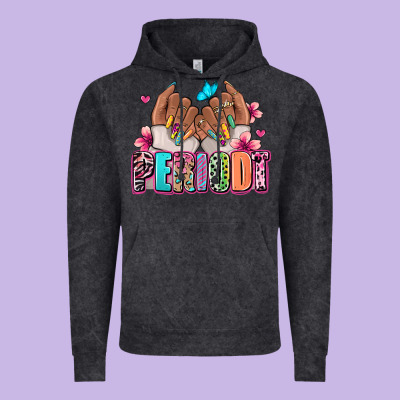 Periodt Afro Woman Nail Art Vintage Hoodie Designed By Ranaportraitstore