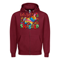 Burgundy let's get smashed Zipper Hoodie - LillyAllenDesigns