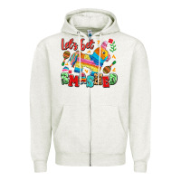 Oatmeal Heather let's get smashed Zipper Hoodie - LillyAllenDesigns
