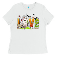 White Love Nurse Halloween Ladies Tee - texasbilliewilder