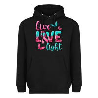 Black live love fight breast cancer Heavyweight Hoodie - texasbilliewilder